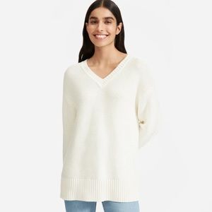 Everlane Link-Stitch V-Neck Sweater